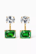 Emerald City Float Earrings in Gold-plated Brass