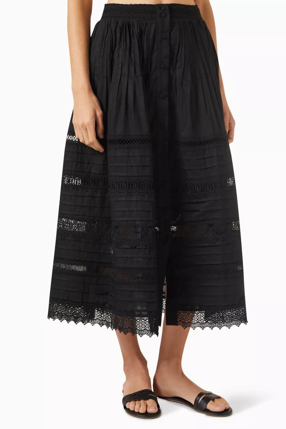 Camila Buttoned Midi Skirt