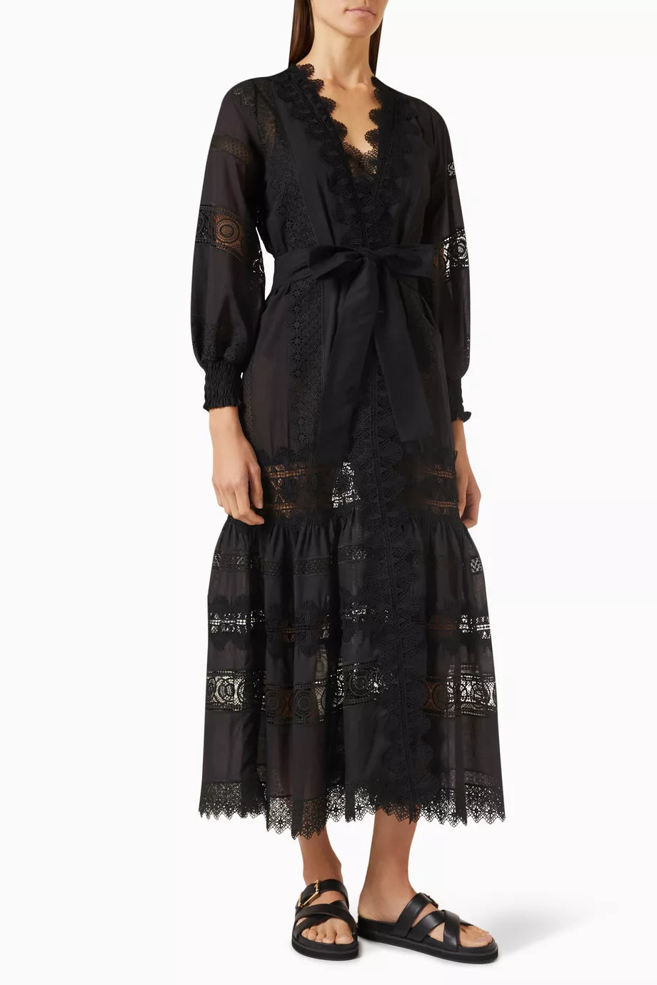 Chia Crochet-trim Kimono in Cotton