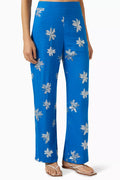 Celeste Embellished Wide-leg Pants
