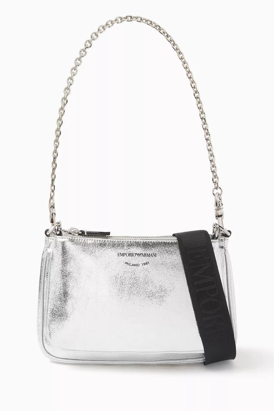 Mini Crossbody Bag in Laminated Leather