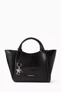 Logo Tote Bag in Leather