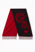 Lunar New Year Dragon Scarf in Virgin Wool