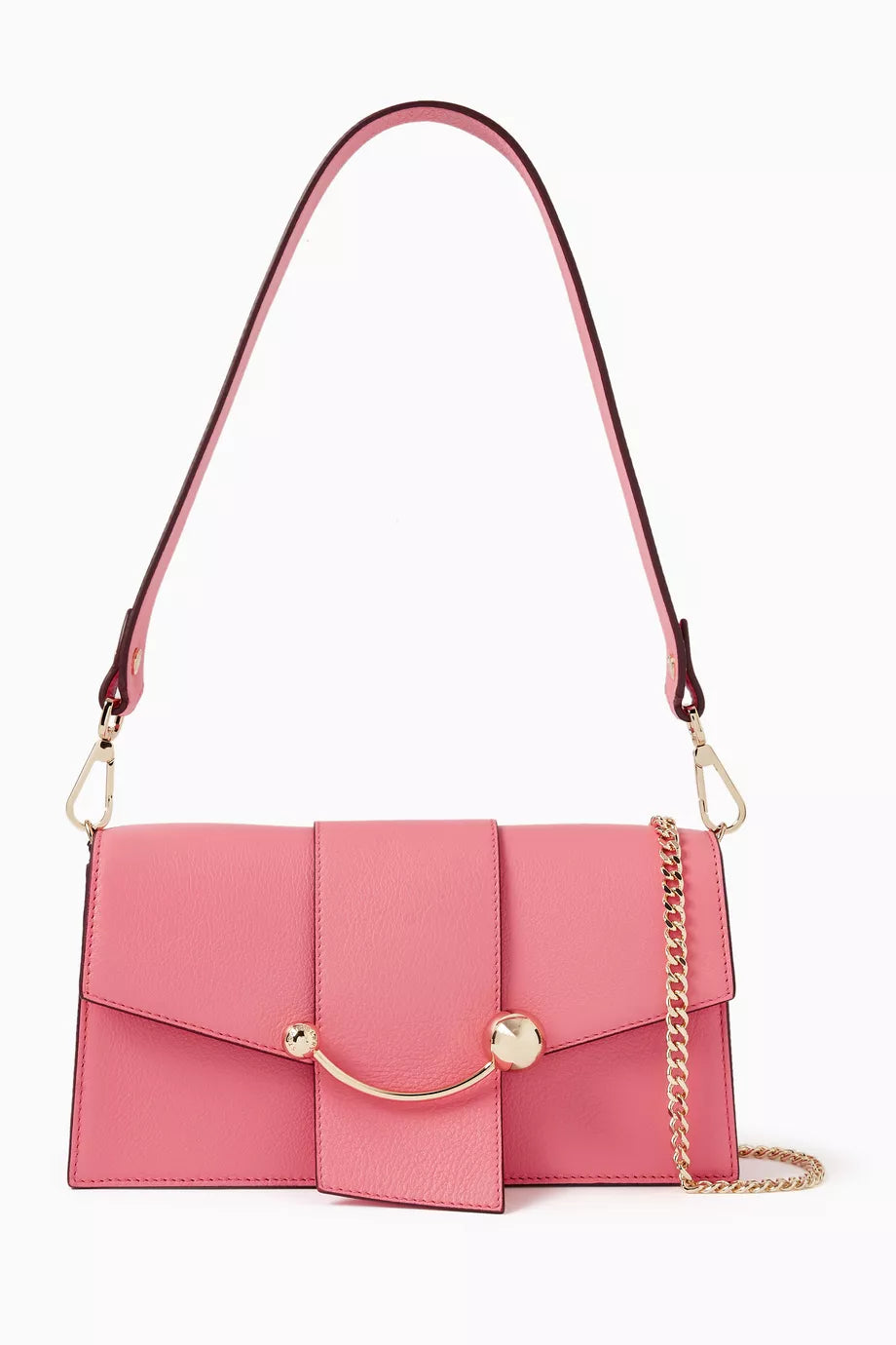 Mini Crescent Shoulder Bag in Calfskin Leather