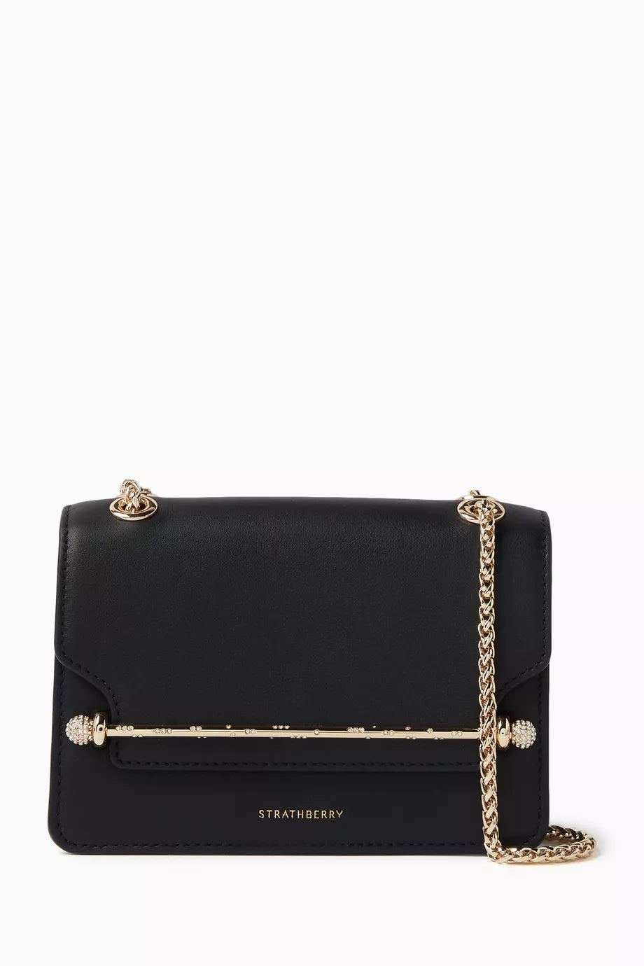 Mini East/West Crystal Shoulder Bag in Calfskin