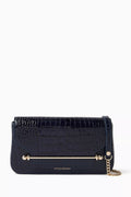 East/West Omni Clutch Bag in Croc-embossed Leather