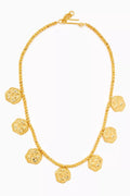 Feminine Waves Necklace in 18kt Gold-plated Brass