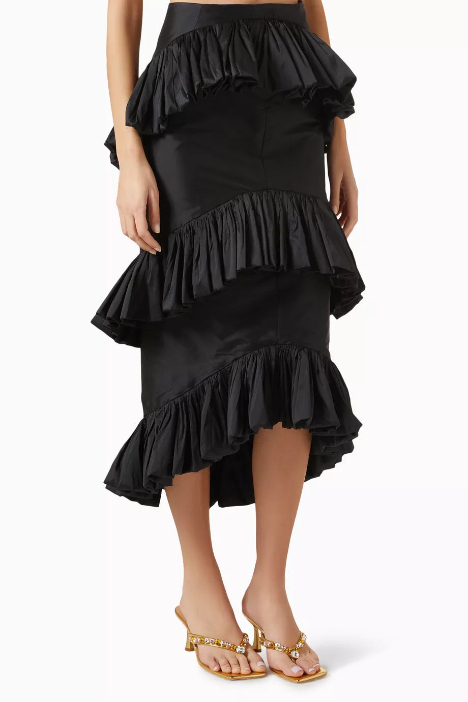 Dune Midi Skirt in Taffeta
