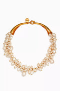 Marina Pearl Choker in 22kt Gold-plated Bronze