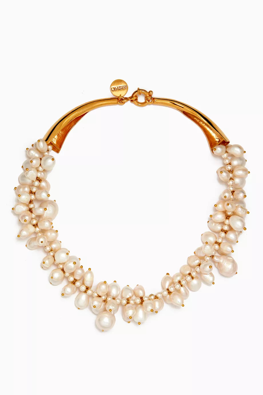 Marina Pearl Choker in 22kt Gold-plated Bronze