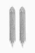 Crystal Fringe Earrings in Sterling Silver