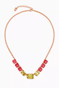 Chunky Emerald-cut Necklace in Gold-vermeil