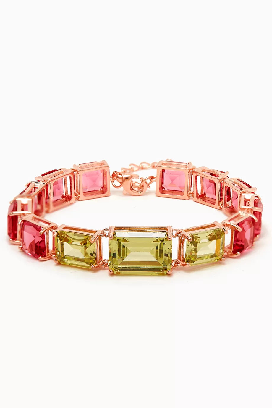 Chunky Emerald-cut Bracelet in Gold-vermeil