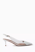 Heart 55 Slingback Mules in Patent Leather