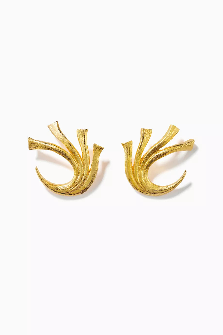 Botanical Vine Earrings in 24kt Gold-plated Brass