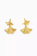 Enchanted Flora Earrings in 24kt Gold-plated Brass