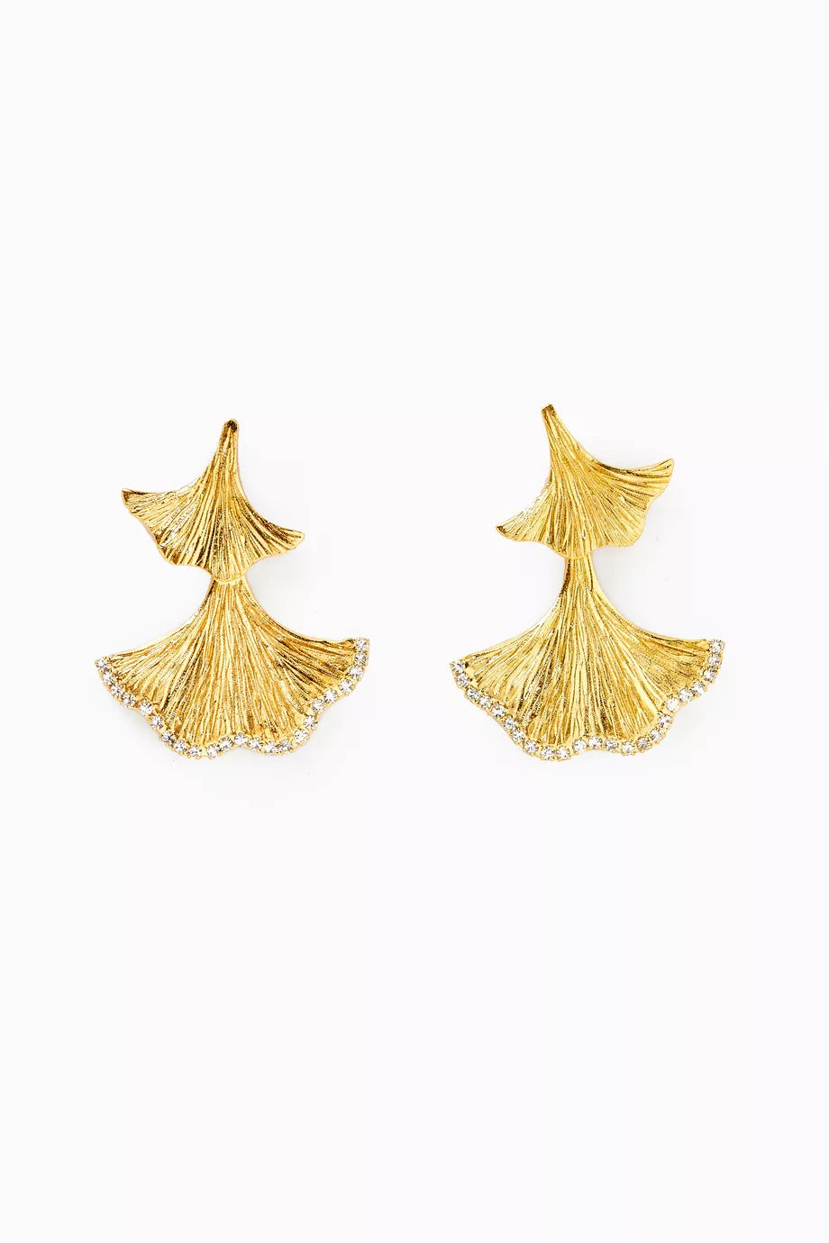 Enchanted Flora Earrings in 24kt Gold-plated Brass