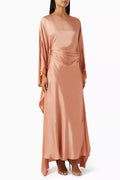 Draped Cape Maxi Dress in Viscose