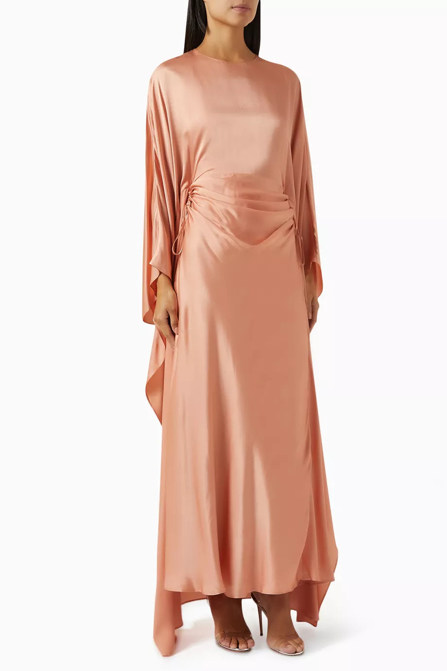 Draped Cape Maxi Dress in Viscose