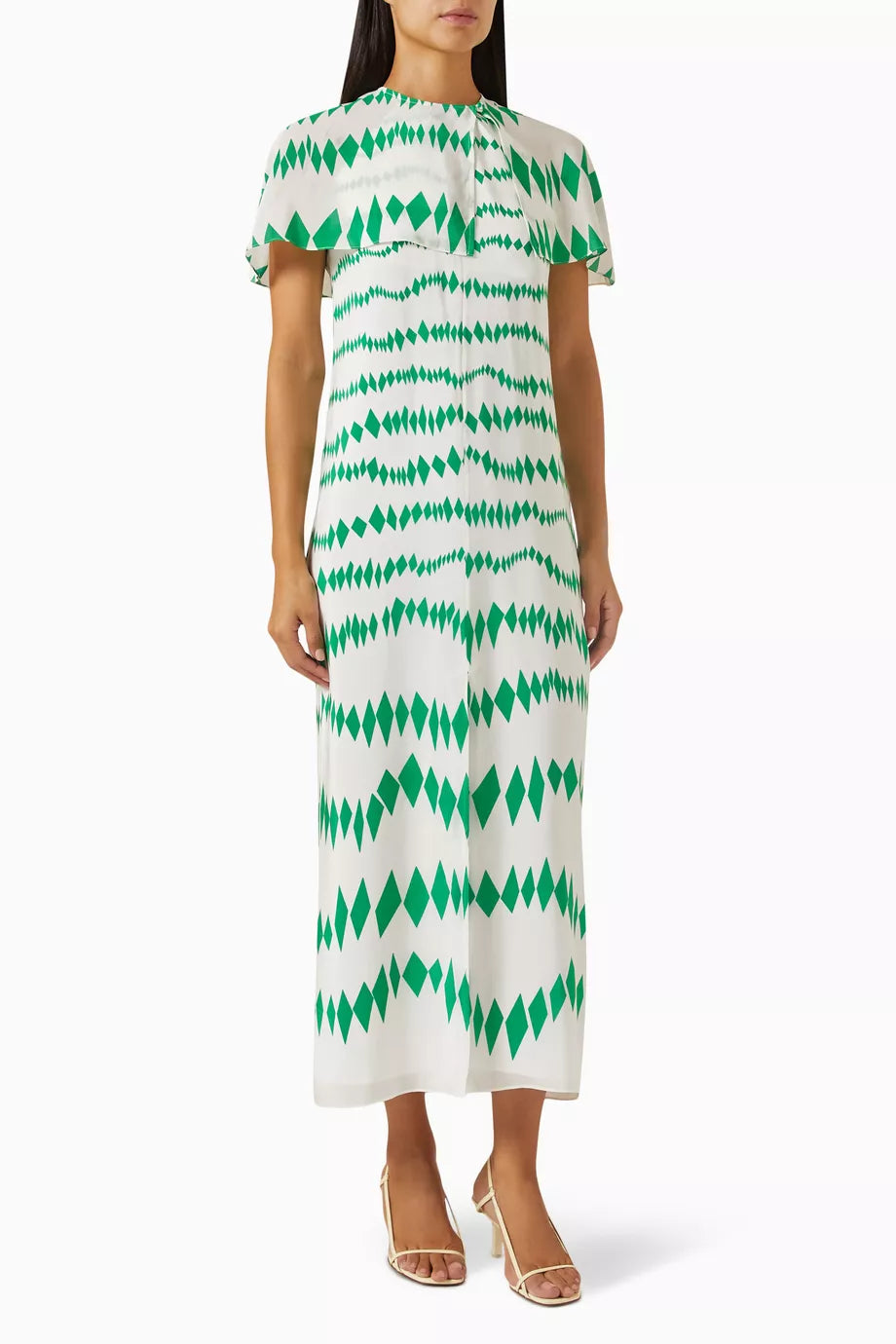 Loretta Dress & Cape Set in Silk