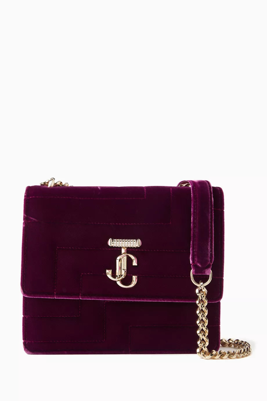 Avenue Quad Bag with JC Emblem in Velvet