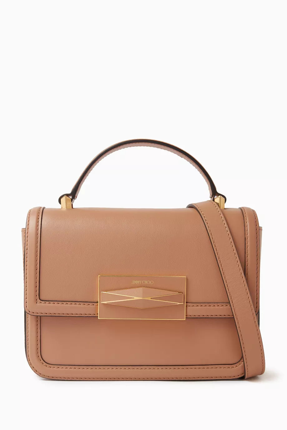 Diamond Top-handle Bag in Leather