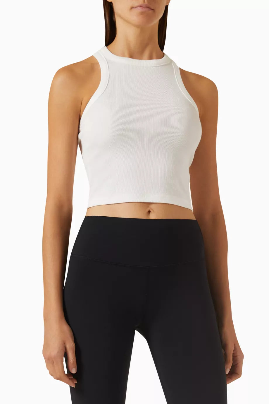 Kiki Crop Tank Top in Rib-knit