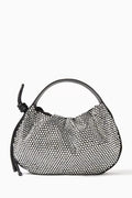 Mini Origami Crystal-embellished Bag in Leather