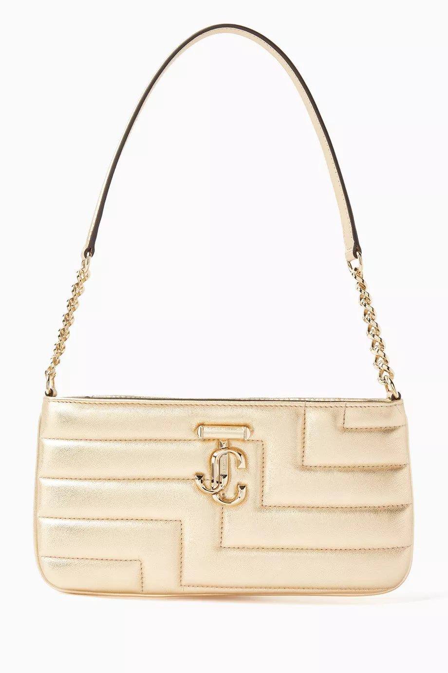 Avenue Slim Shoulder Bag in Metallic Nappa