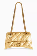 Chain Bag in Metallized Quilted Calfskin
