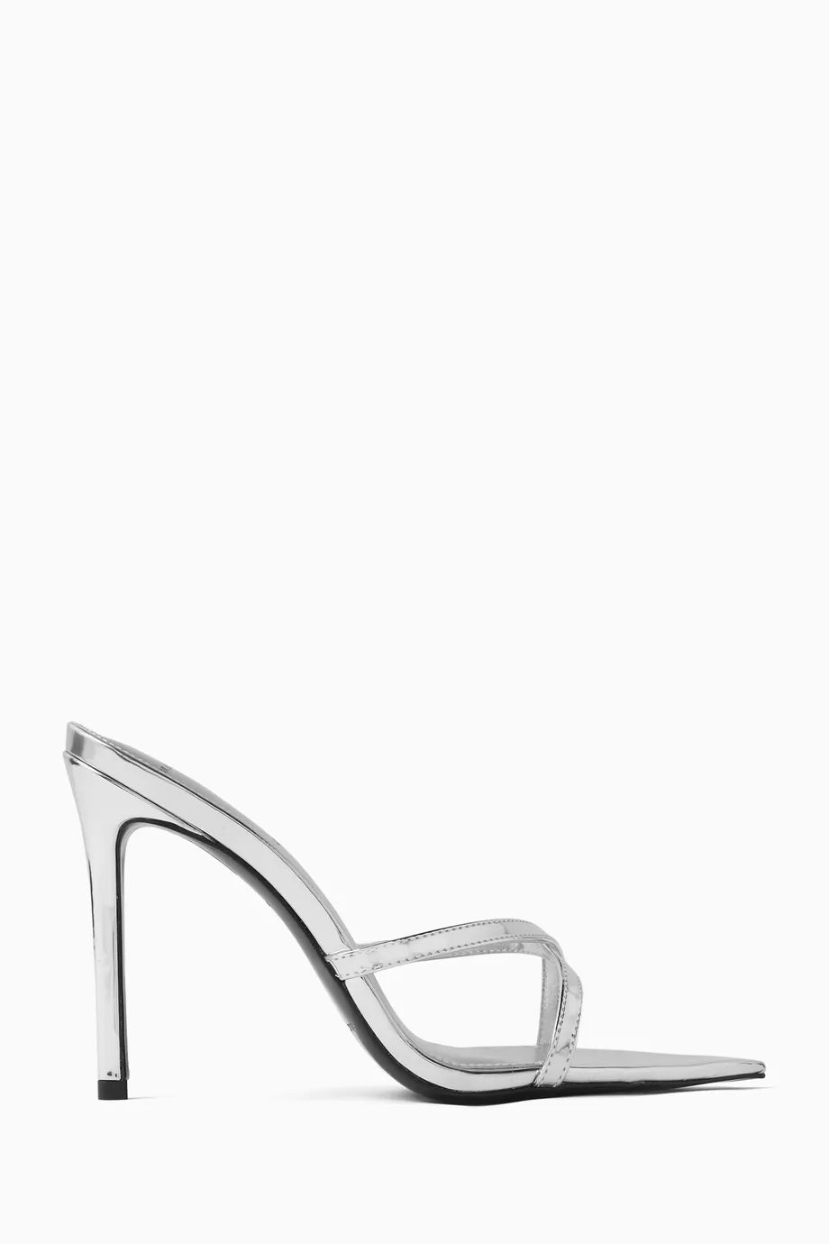 Arianna 100 Mule Sandals in Metallic Leather