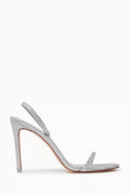Luciana 100 Crystal Sandals in Satin