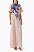 Floral-print Maxi Dress in Crepe
