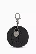 CL Logo Round Bag Charm in Leather