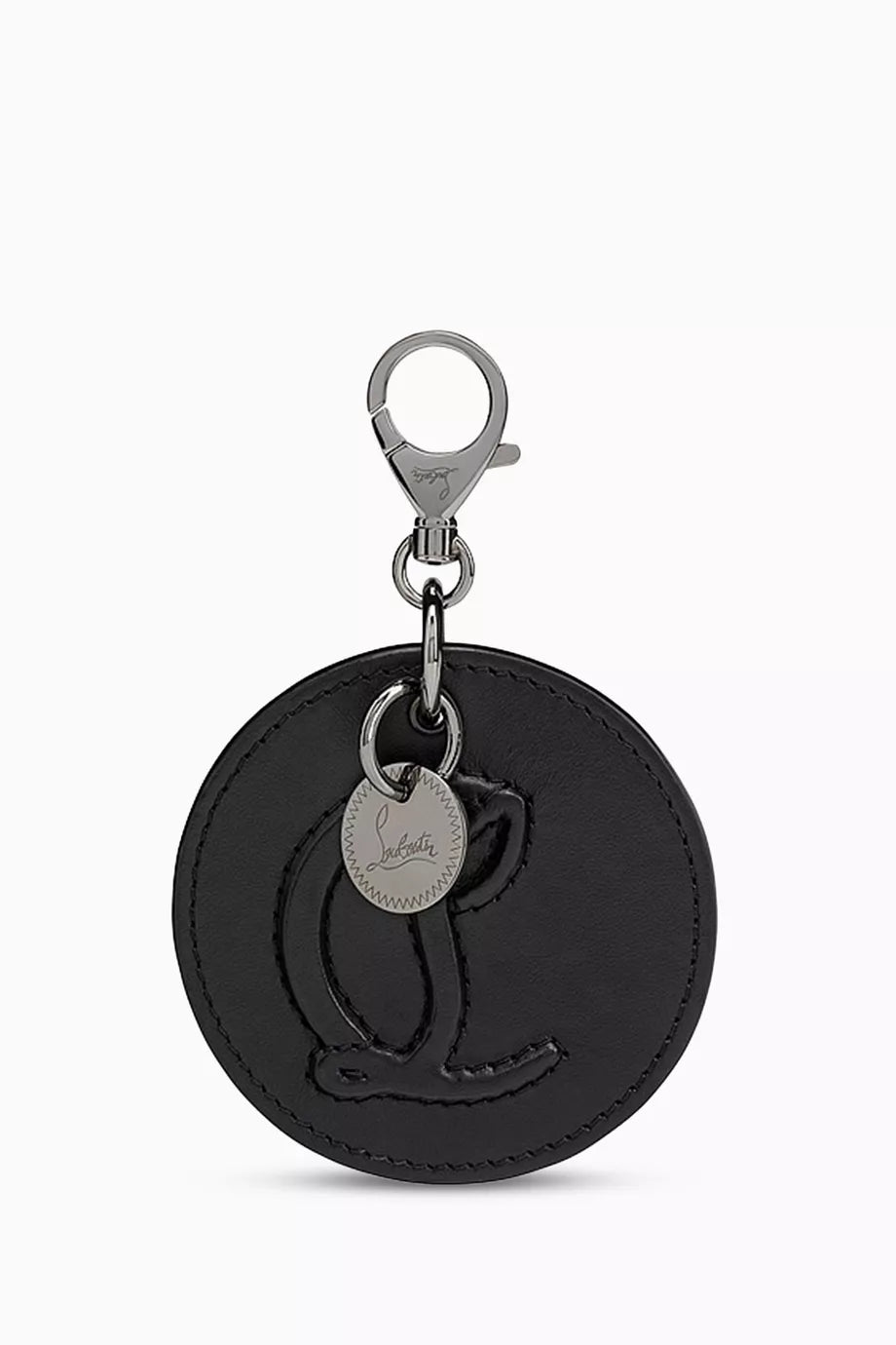 CL Logo Round Bag Charm in Leather