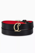 CL Logo Double Bracelet in Calfskin