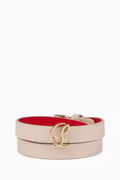 CL Logo Double Bracelet in Calfskin