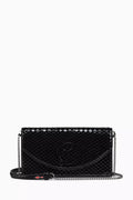 Loubi54 Embossed Clutch Bag in Patent Leather