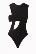 80's One-piece Swimsuit in Crepe