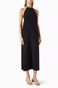 Antonia Halterneck Dress in Linen