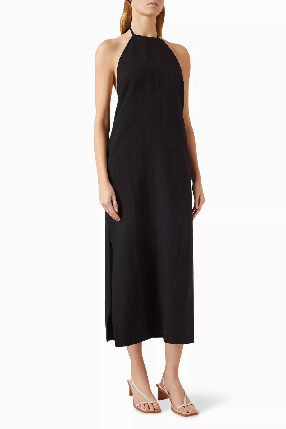 Antonia Halterneck Dress in Linen