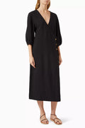 Isa Midi Dress in Linen