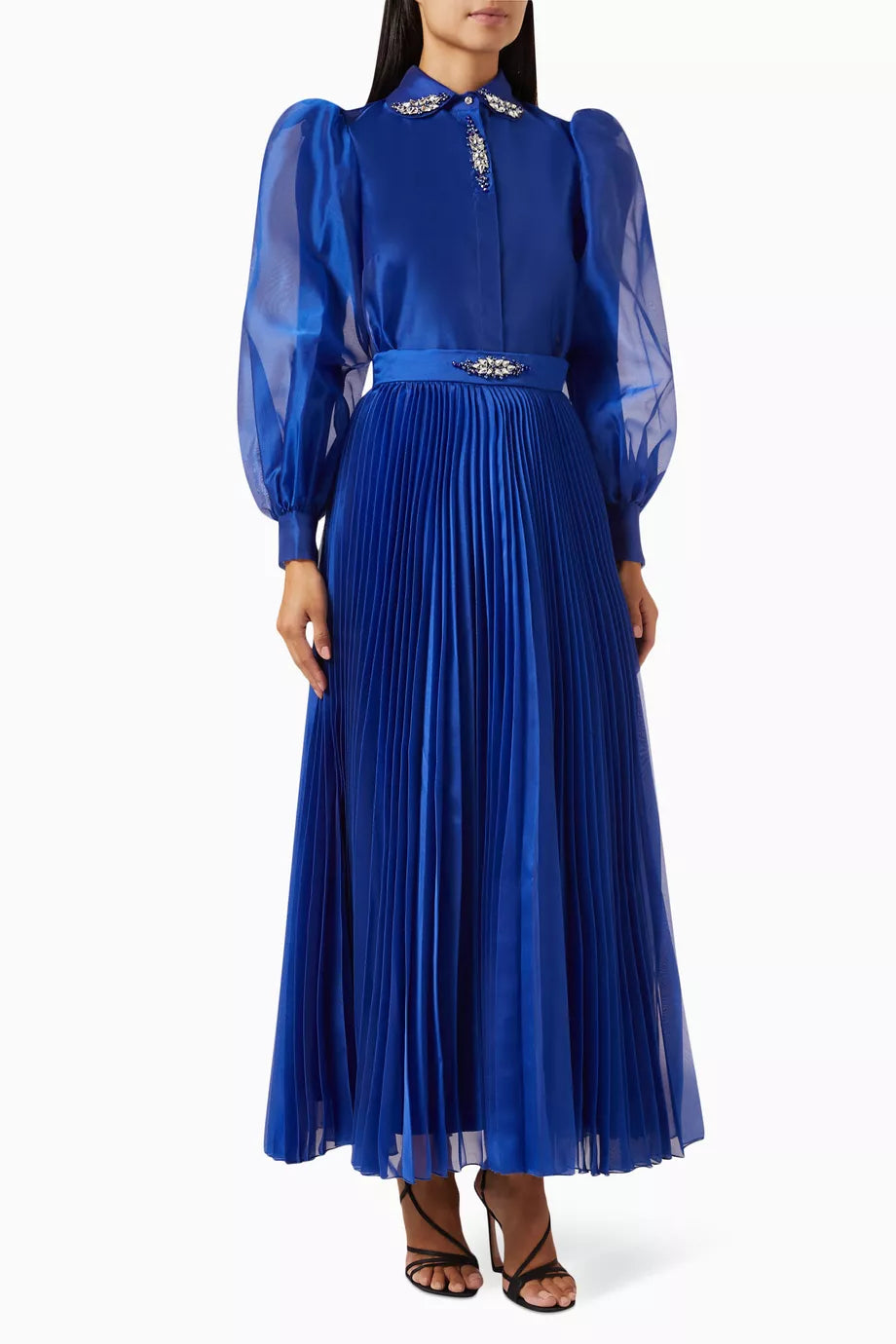 Embellished Leaves Top & Skirt Set