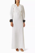 Embellished-cuff Maxi Dress