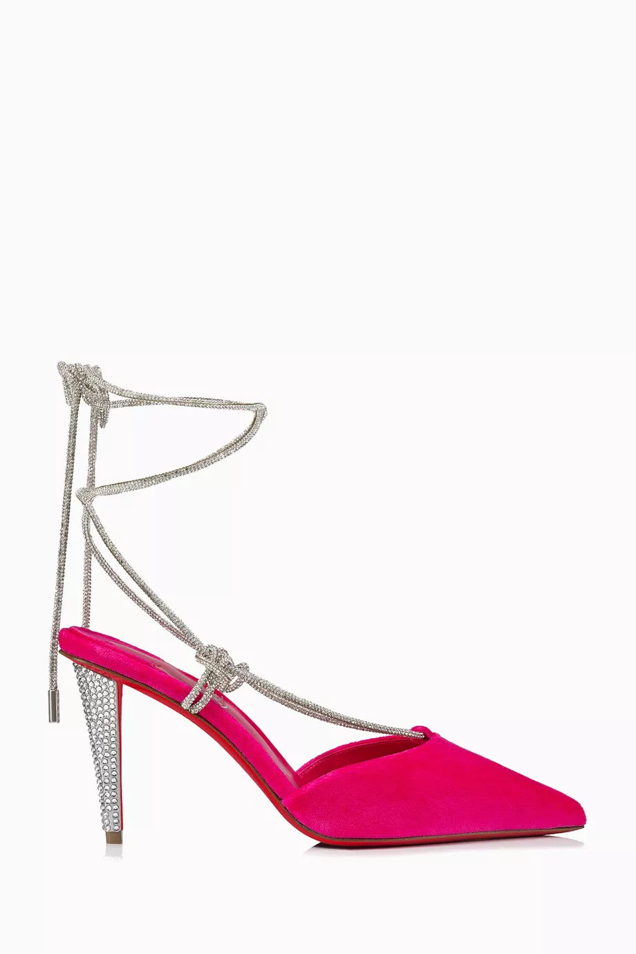 Astrid 85 Strass Lace-up Pumps in Velvet