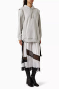 Lace Trim Hoodie Dress in Cotton