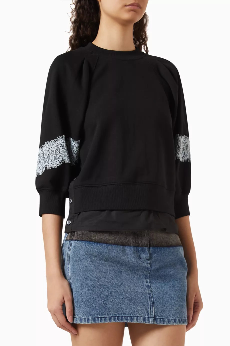 Lantern Sleeve Sweatshirt in Cotton