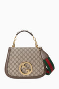 Medium Blondie Top Handle Bag in GG Supreme Canvas & Leather