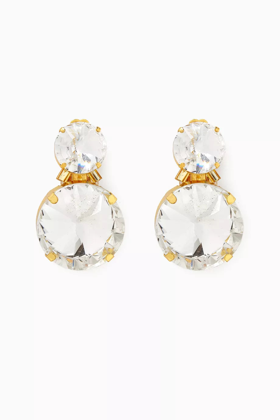 Clochette Drop Clip-on Earrings in Gold-plated Brass