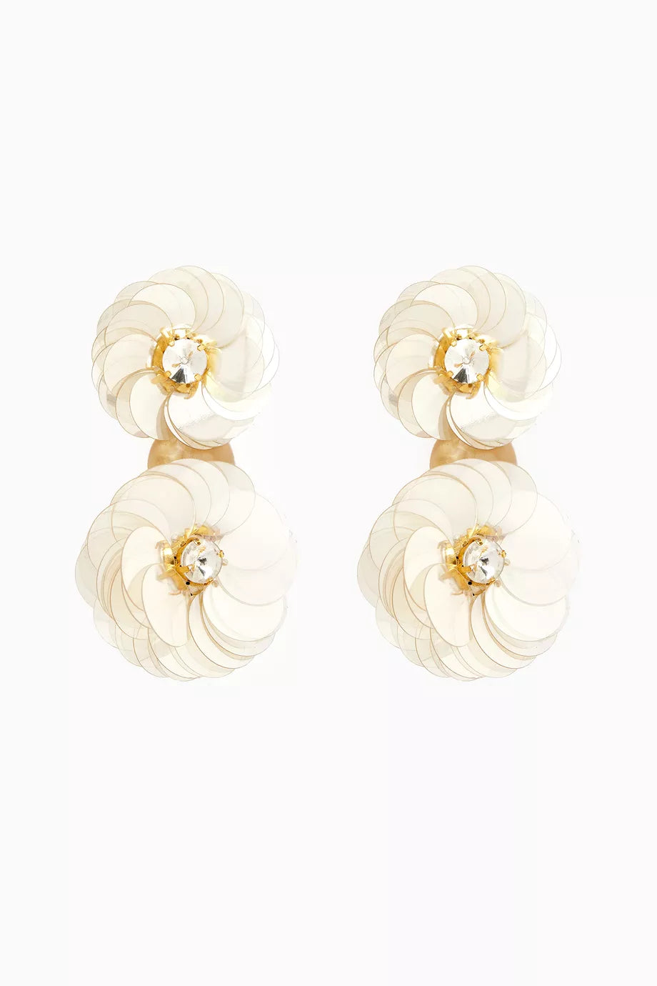 Eclats de Paquerette Drop Earrings in Gold-plated Brass